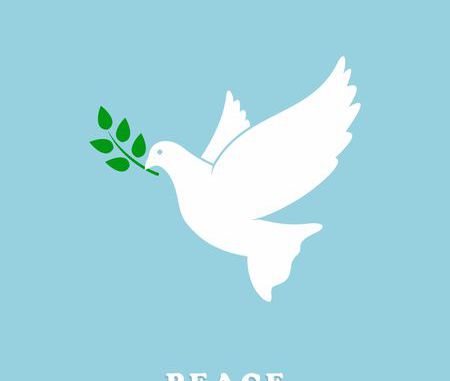 46183834 – peace dove with olive branch. vector illustration